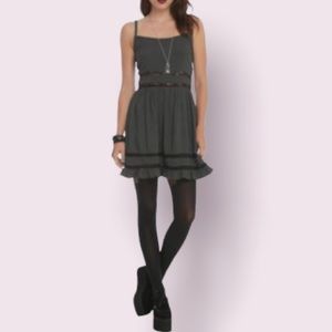 Hot Topic Black & White Polka Dot Lace Dress